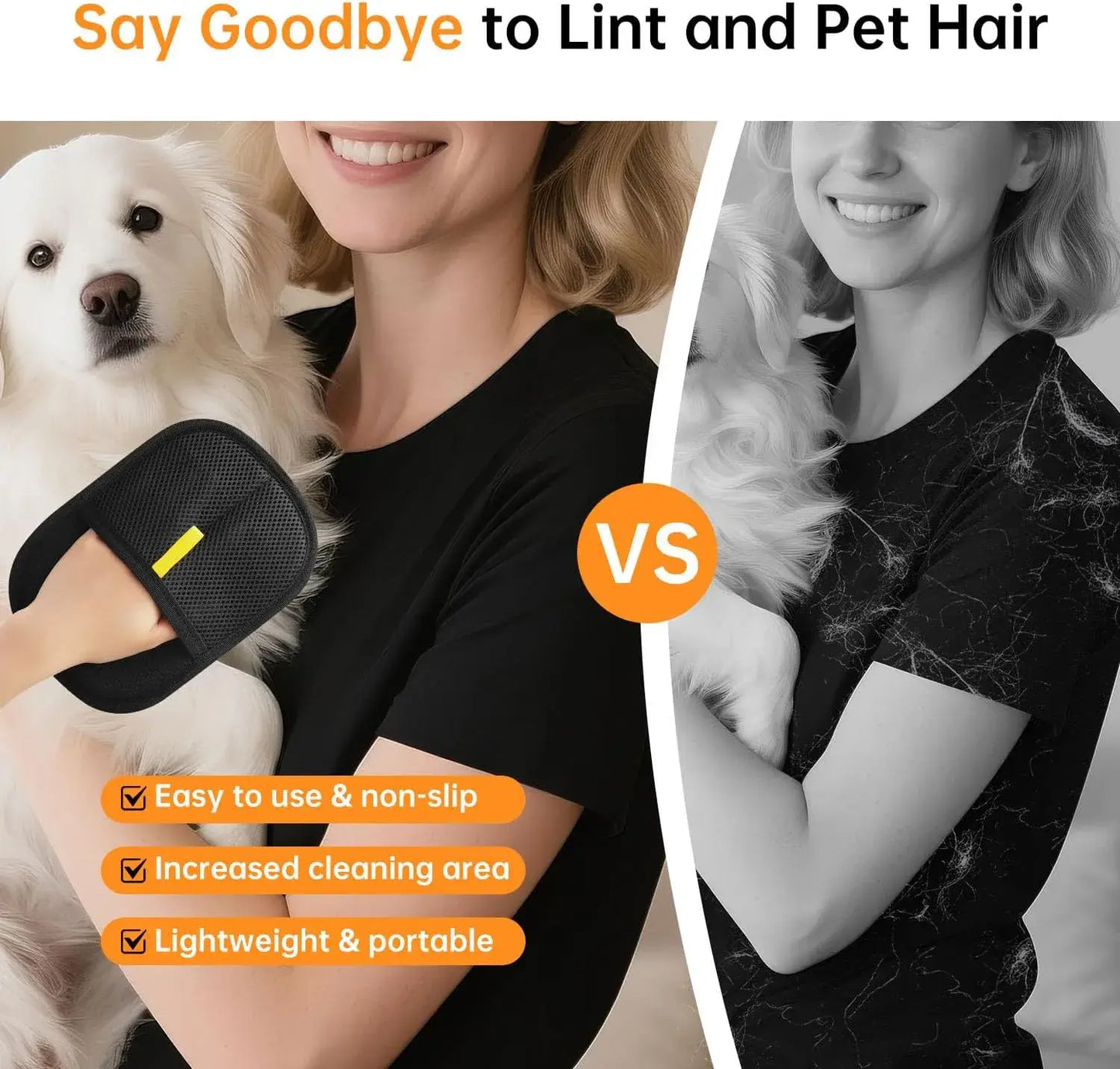 FurZap™ PRO: Electrostatic Pet Hair Remover Glove